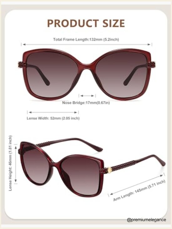 Oversized Vintage Sunglasses for Women 2 Pack UV400 Protection Trendy Sunnies main image 5